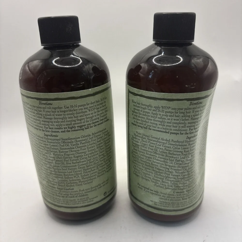 Wen by Chaz Dean SixThirteen Ultra Nourishing Cleansing Treatment 12oz Lot of 2